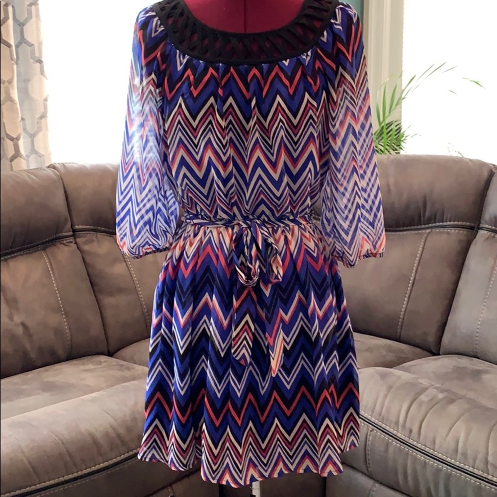 Blue and Pink Dress